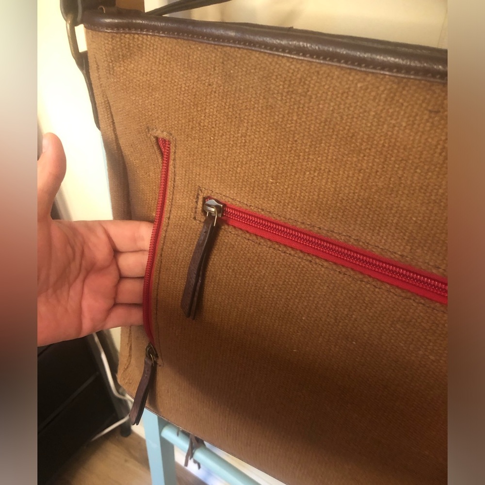 Ariat Brown Southwestern Fringe Crossbody Concealed Weapon Purse Bag - Picture 14 of 16
